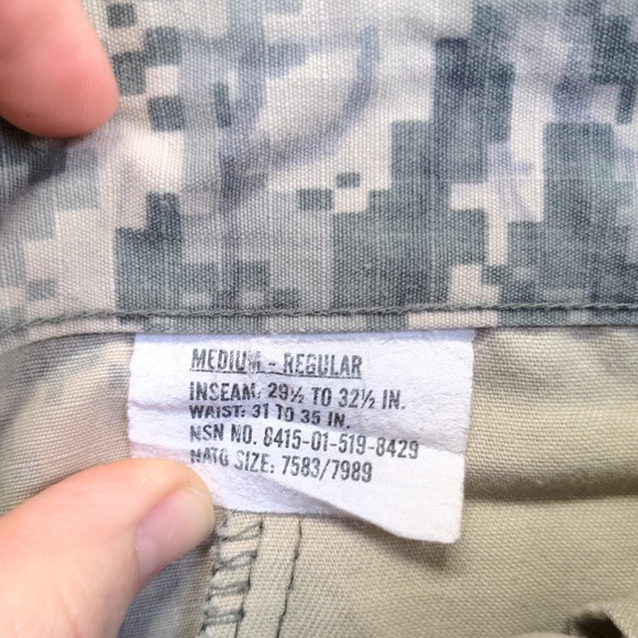 U.S. Army Combat Uniform Trousers Digital Camo Size M Green Tan Military - Picture 13 of 14